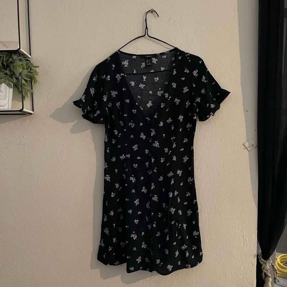 Forever 21 A-line Button Up Mini dress